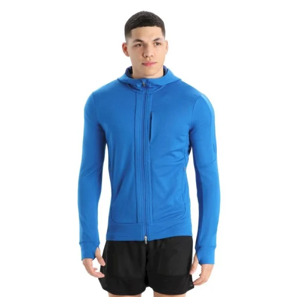 marques pas cher Les meilleures critiques de ⭐ Icebreaker Quantum III LS Zip Hood – Polaire en laine mérinos homme I Hardloop 🛒 1