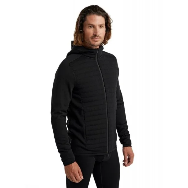 Promo 🔔 Icebreaker ZoneKnit Insulated LS Zip Hoodie – Polaire en laine mérinos homme I Hardloop 🛒 site officiel 4