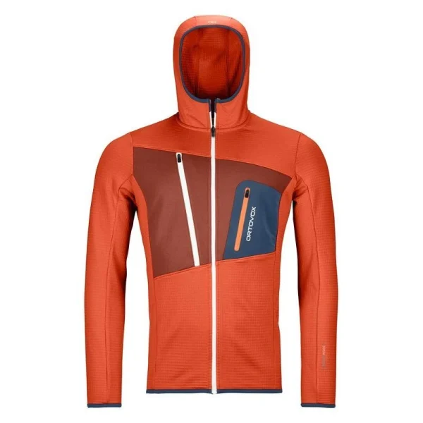 Offres 🧨 Ortovox Fleece Grid Hoody – Polaire homme 😀 Retour Facile et Gratuit 9